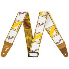 Ремінь гітарний FENDER STRAP 2" WEIGHLESS MONOGRAMMED WHITE/BROWN/YELLOW